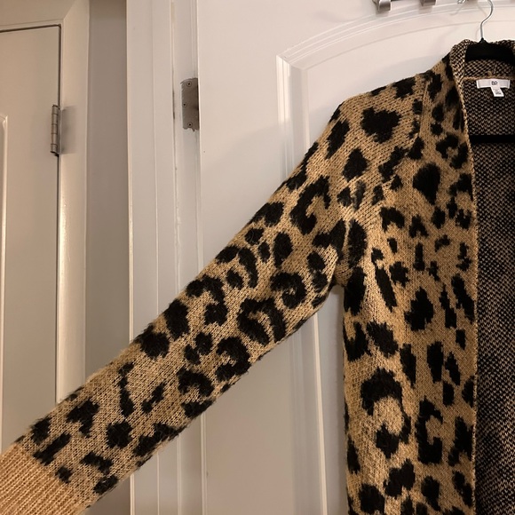 BP. Leopard print long and open cardigan Sz M - Picture 3 of 9